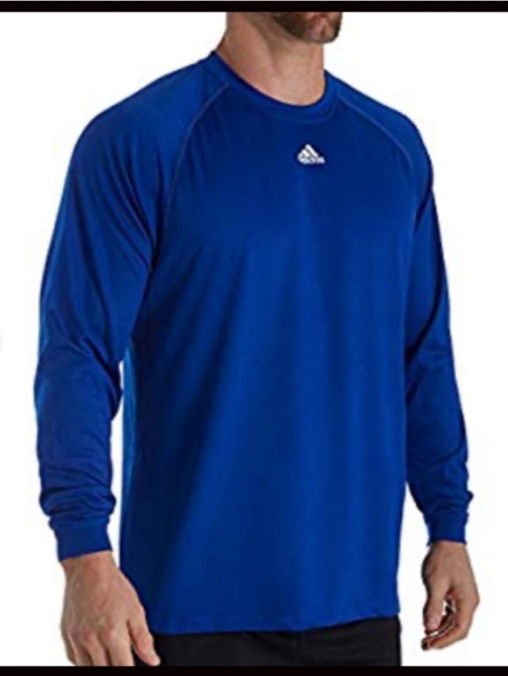 ADIDAS Climalite Royal Blue Long Sleeved Tee T-Shirt Men's XL
